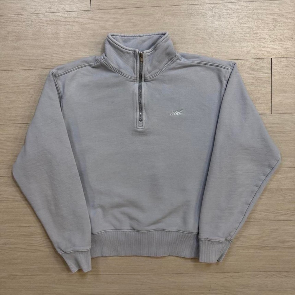 Kith Ice Blue Quarter Zip Pullover Mens Size Small Streetwear